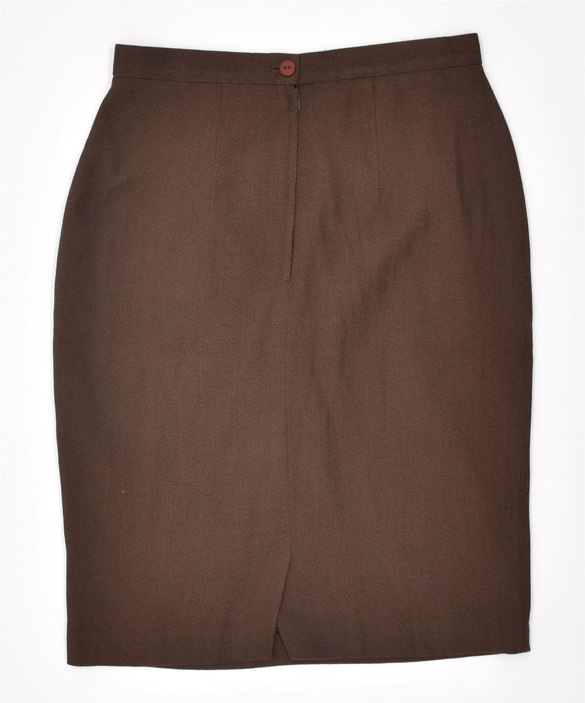 SONIA KELLER Womens Slim Pencil Skirt IT 42 Medium W26 Brown Viscose | Vintage | Thrift | Second-Hand | Used Clothing | Messina Hembry 