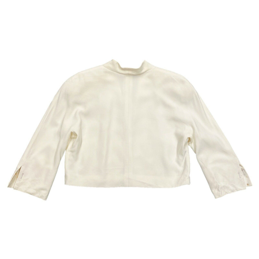 Studio 0001 Ferré Cropped Jacket | Vintage Luxury High End Designer White VTG | Vintage Messina Hembry | Thrift | Second-Hand Messina Hembry | Used Clothing | Messina Hembry 