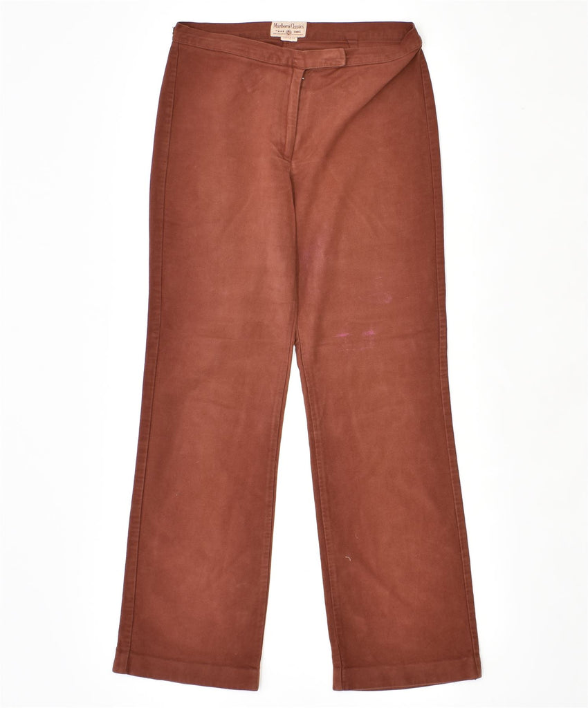 MARLBORO CLASSICS Womens Regular Casual Trousers EU 44 W32 L29 Brown | Vintage | Thrift | Second-Hand | Used Clothing | Messina Hembry 