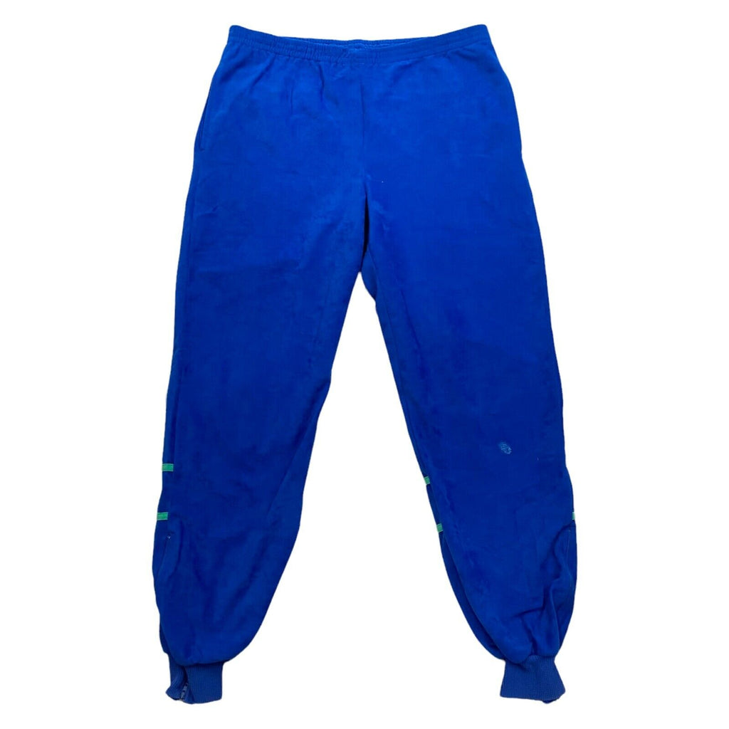 Adidas Originals Ventex Velour Tracksuit Bottoms | Vintage 80 Sportswear Blue | Vintage Messina Hembry | Thrift | Second-Hand Messina Hembry | Used Clothing | Messina Hembry 