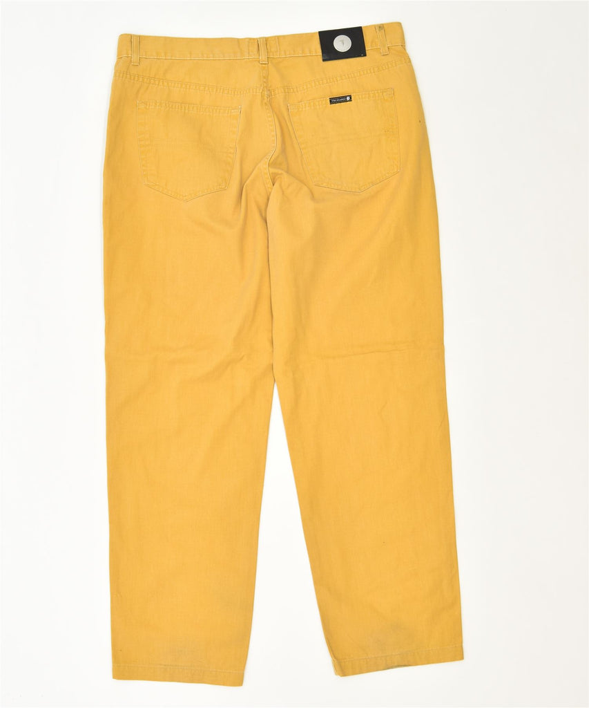 TRUSSARDI Womens Straight Casual Trousers W40 L31 Yellow Cotton | Vintage | Thrift | Second-Hand | Used Clothing | Messina Hembry 