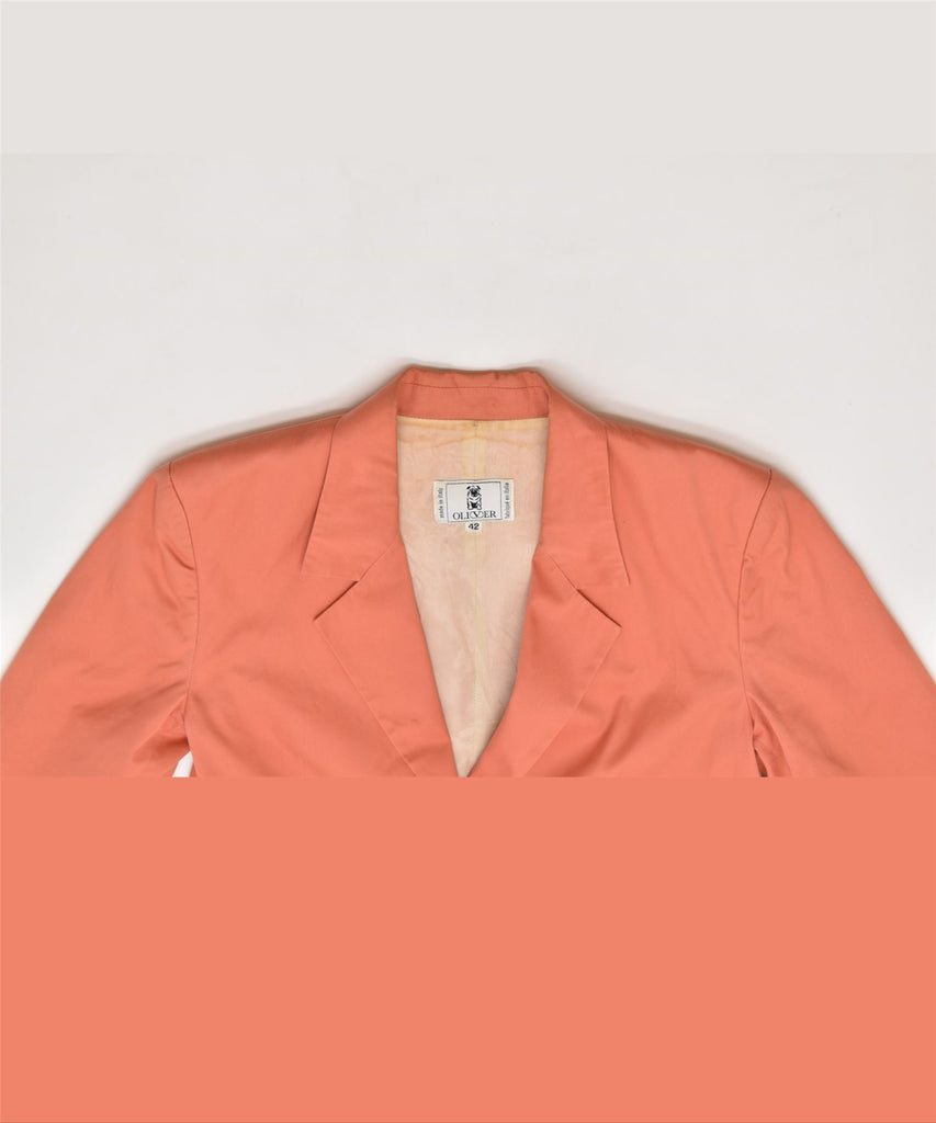 OLIVER BY VALENTINO Womens Short Sleeve Blazer Jacket IT 42 Medium Orange | Vintage | Thrift | Second-Hand | Used Clothing | Messina Hembry 