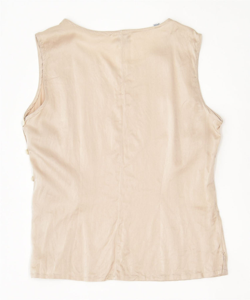 LUIGI BORRELLI Womens Vest Top IT 42 Medium Beige Vintage | Vintage | Thrift | Second-Hand | Used Clothing | Messina Hembry 