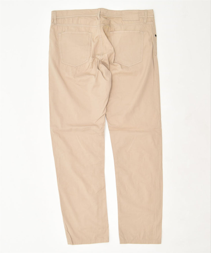 MASSIMO DUTTI Mens Straight Casual Trousers W34 L31 Beige Cotton | Vintage | Thrift | Second-Hand | Used Clothing | Messina Hembry 