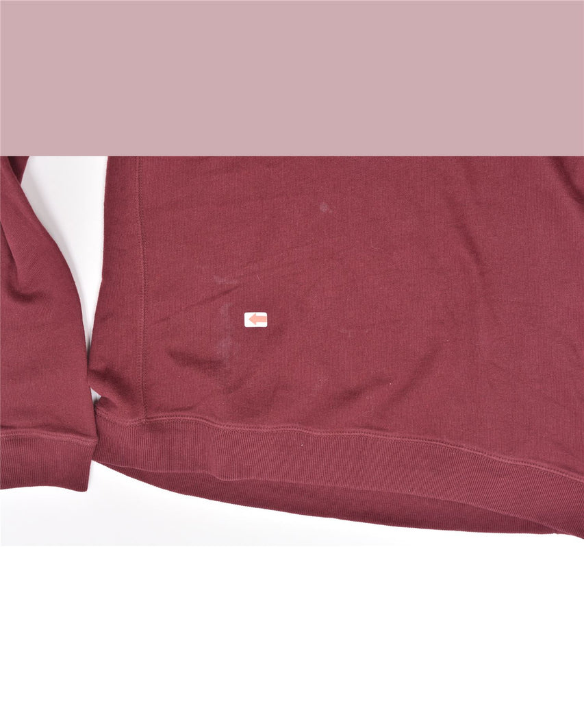 JACK WILLS Womens Loose Fit Graphic Hoodie Jumper UK 10 Small Burgundy | Vintage | Thrift | Second-Hand | Used Clothing | Messina Hembry 