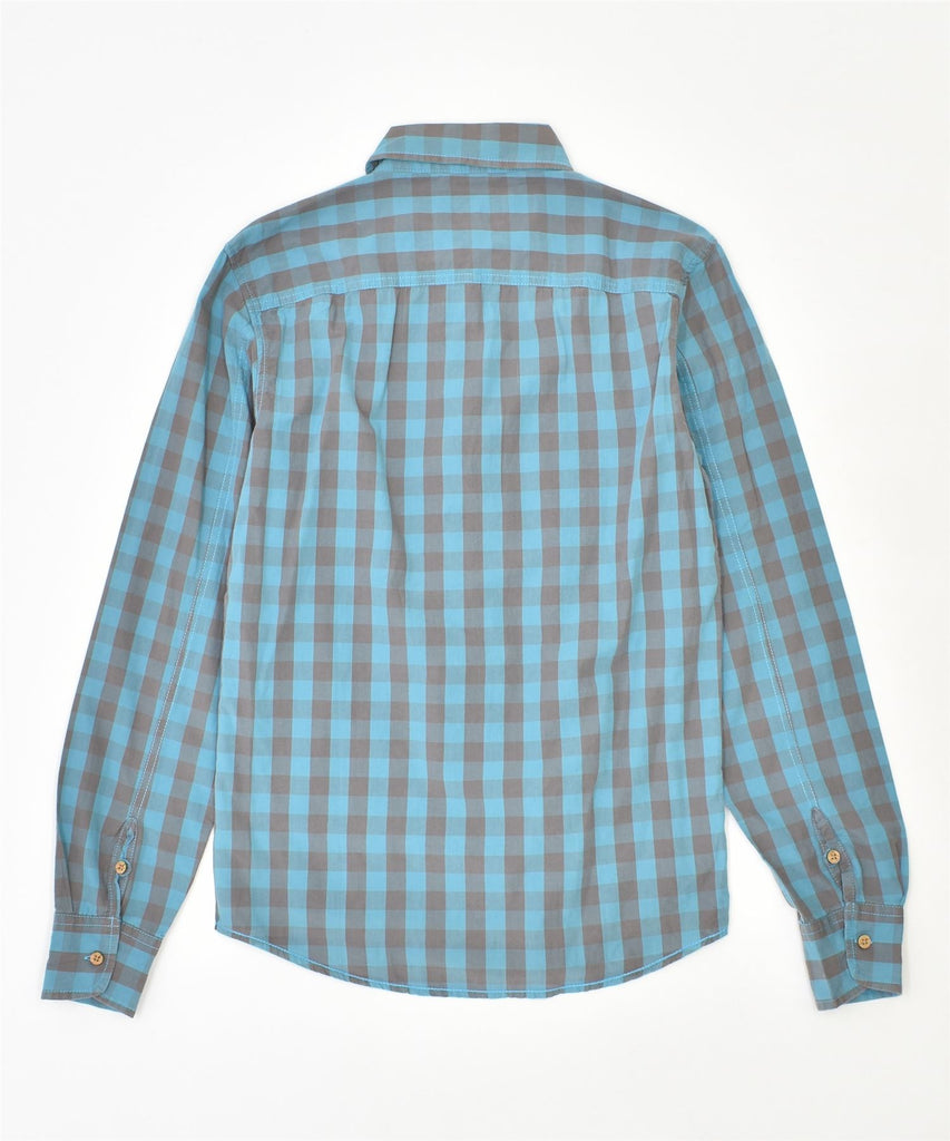 PULL & BEAR Mens Shirt Small Blue Check | Vintage | Thrift | Second-Hand | Used Clothing | Messina Hembry 