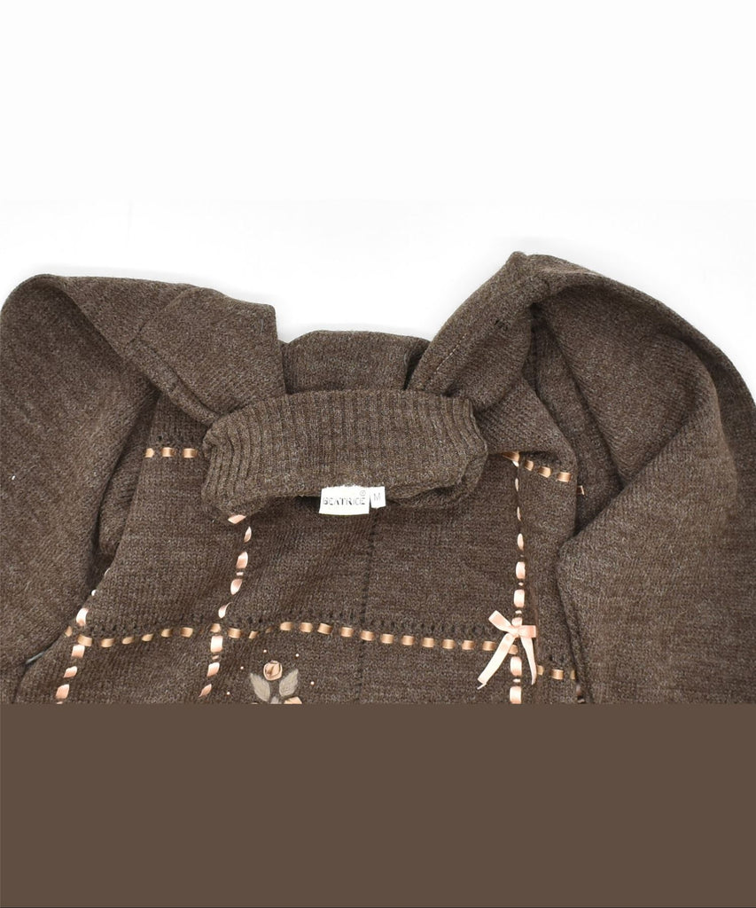 BEATRICE Womens Crew Neck Jumper Sweater UK 12 Medium Brown Wool Vintage | Vintage | Thrift | Second-Hand | Used Clothing | Messina Hembry 