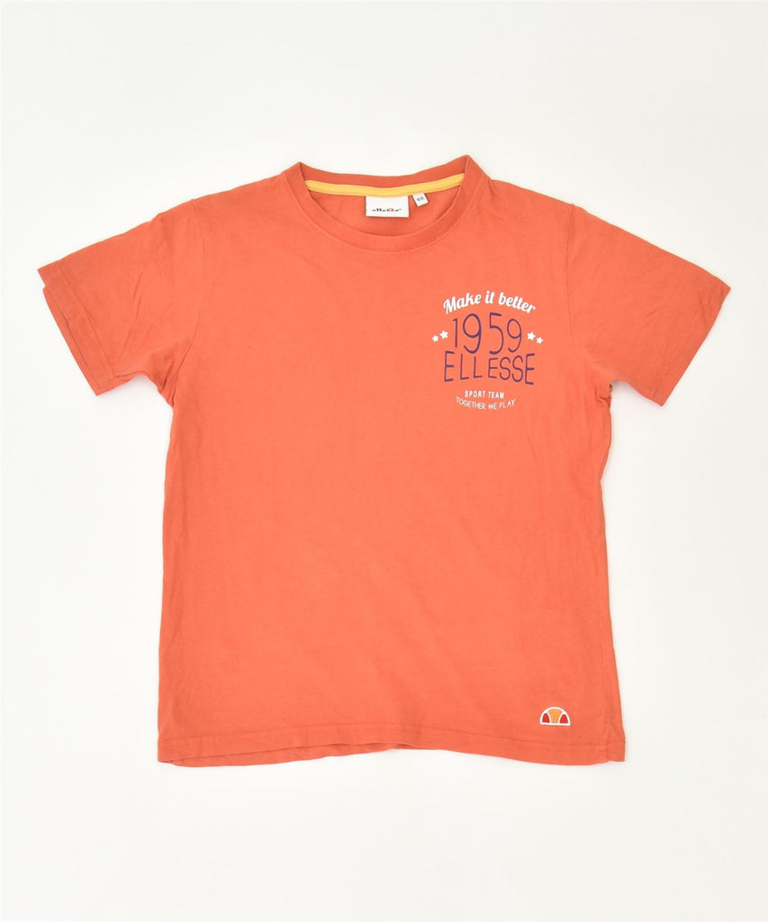 ELLESSE Boys Graphic T-Shirt Top 9-10 Years Orange Classic | Vintage | Thrift | Second-Hand | Used Clothing | Messina Hembry 