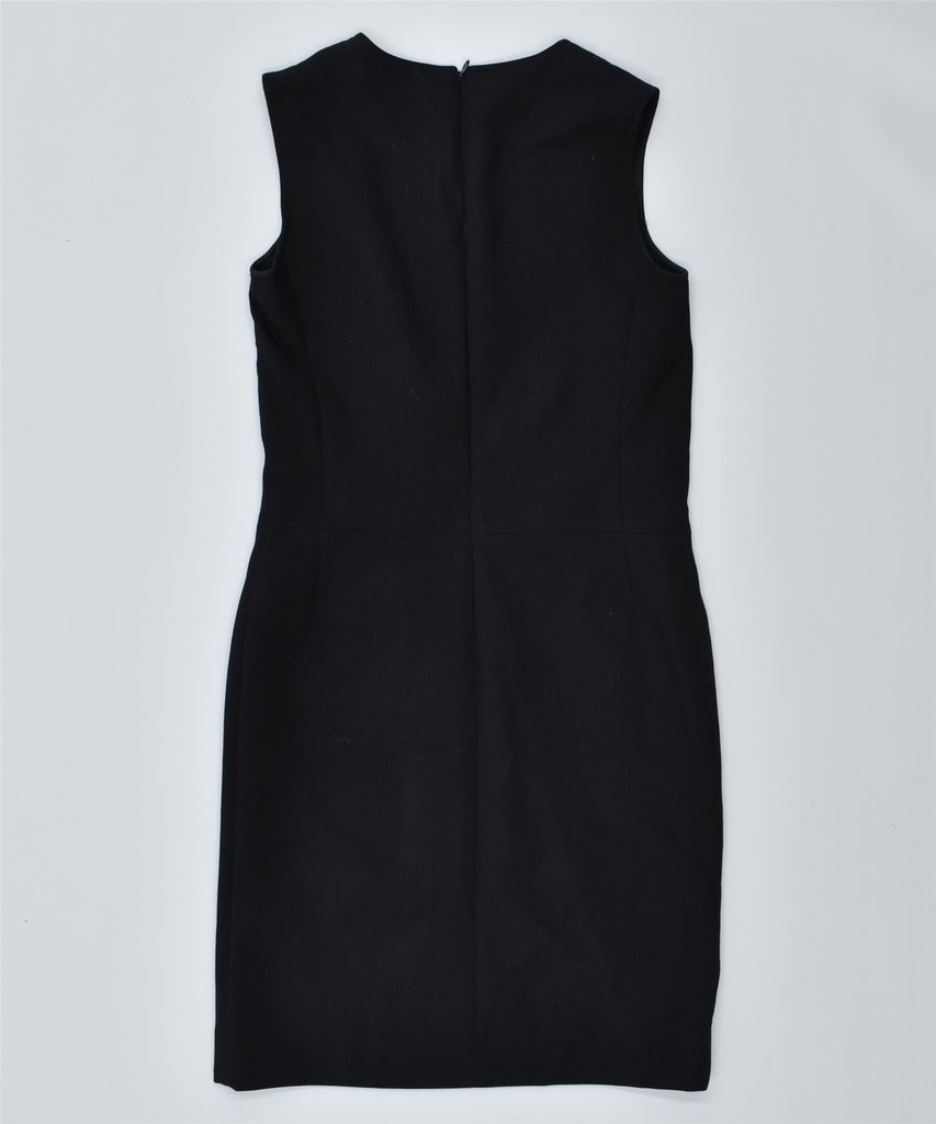 CARLA CARINI Womens Sleeveless Bodycon Dress UK 12 Medium Black Wool | Vintage | Thrift | Second-Hand | Used Clothing | Messina Hembry 