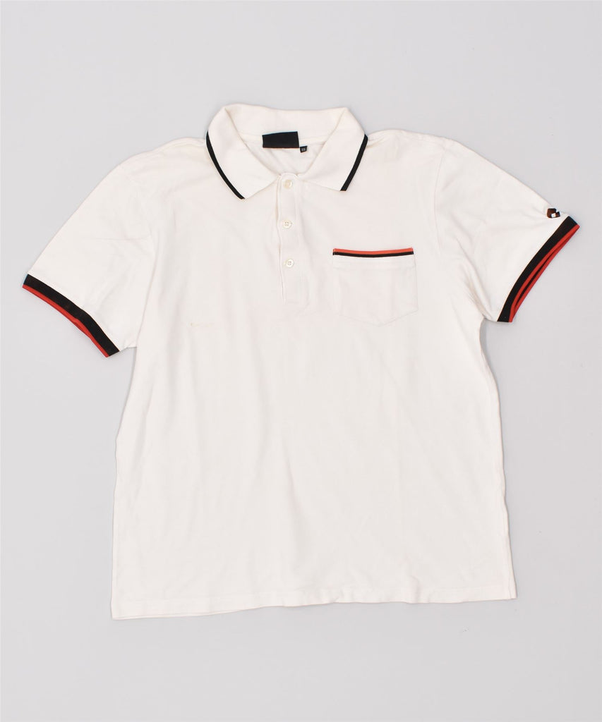 LOTTO Boys Polo Shirt 15-16 Years 2XL White Cotton | Vintage | Thrift | Second-Hand | Used Clothing | Messina Hembry 