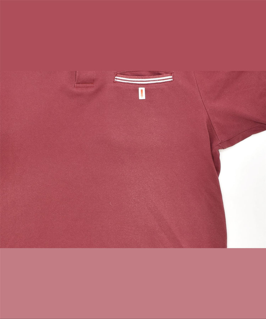 CHAMPION Mens Polo Shirt Medium Burgundy Cotton | Vintage | Thrift | Second-Hand | Used Clothing | Messina Hembry 