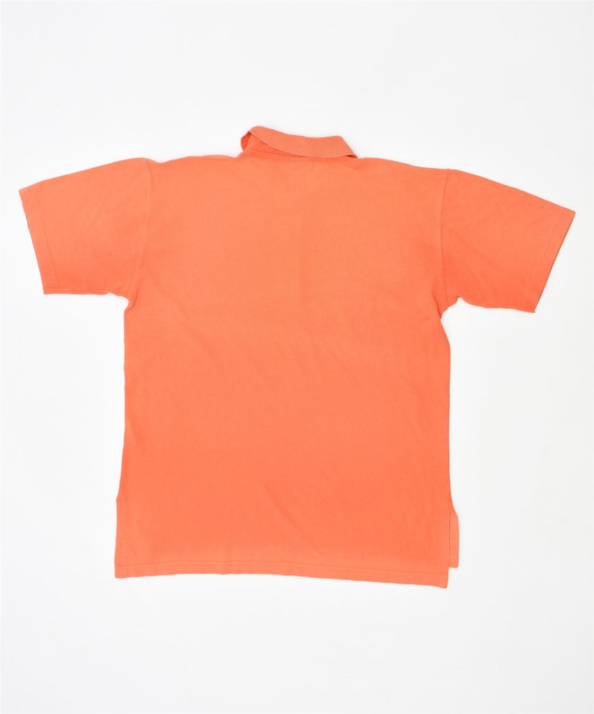 TRUSSARDI Mens Polo Shirt Medium Orange Cotton | Vintage | Thrift | Second-Hand | Used Clothing | Messina Hembry 