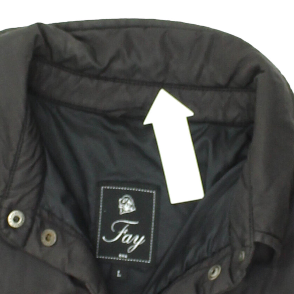 Fay Womens Black Padded Nylon Polyester Jacket | Vintage High End Designer VTG | Vintage Messina Hembry | Thrift | Second-Hand Messina Hembry | Used Clothing | Messina Hembry 