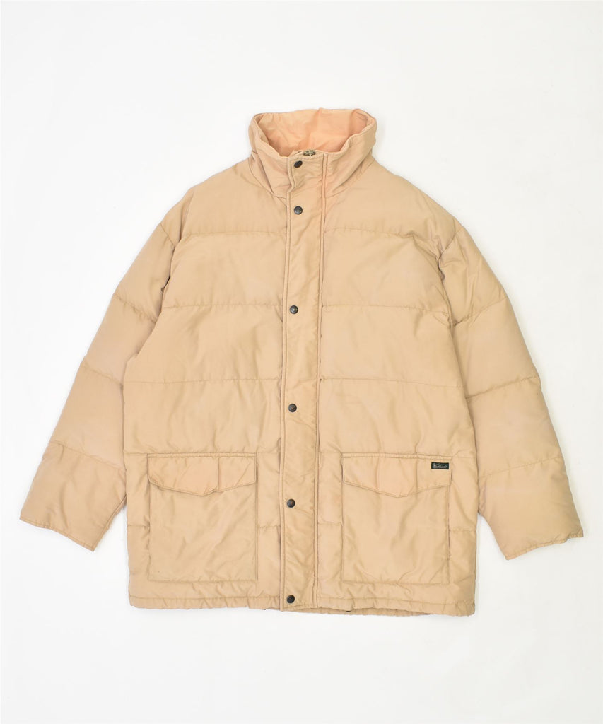 WOOLRICH Mens Padded Jacket UK 40 Large Beige Cotton | Vintage | Thrift | Second-Hand | Used Clothing | Messina Hembry 