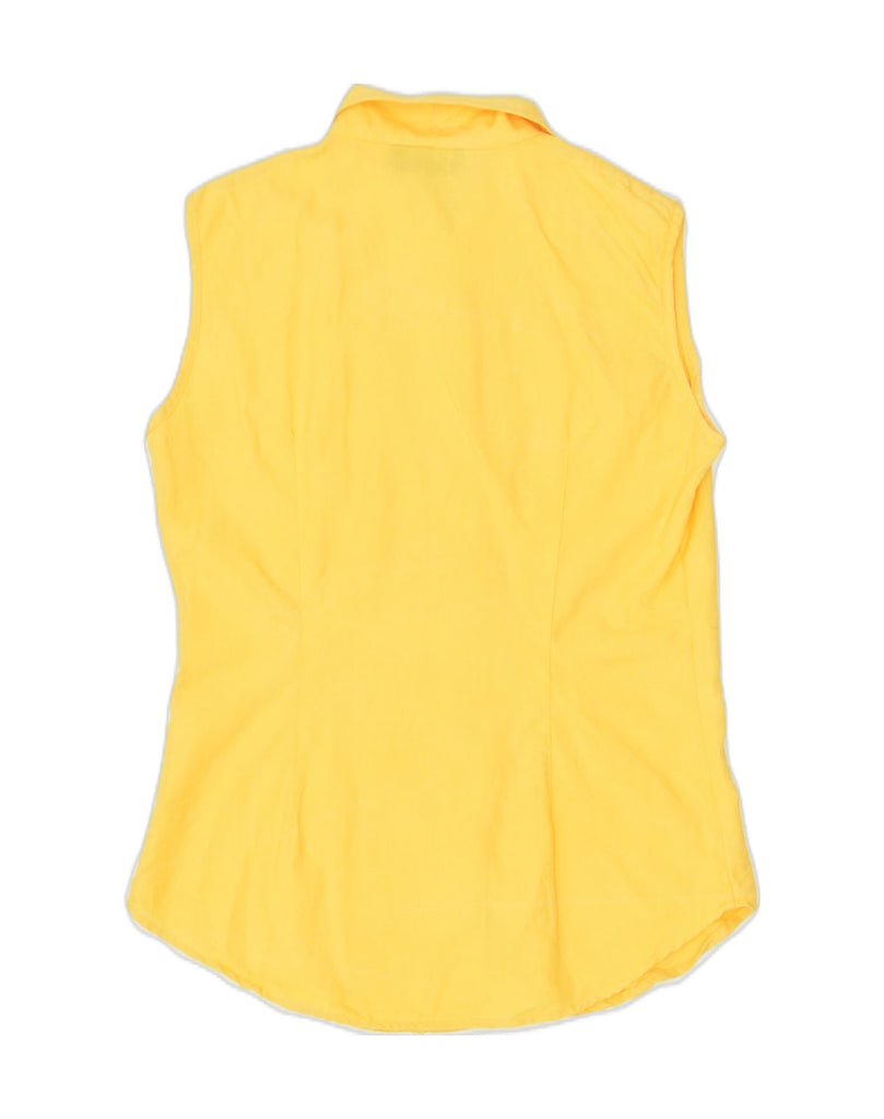 FIORE Womens Sleeveless Shirt IT 44 Medium Yellow | Vintage | Thrift | Second-Hand | Used Clothing | Messina Hembry 