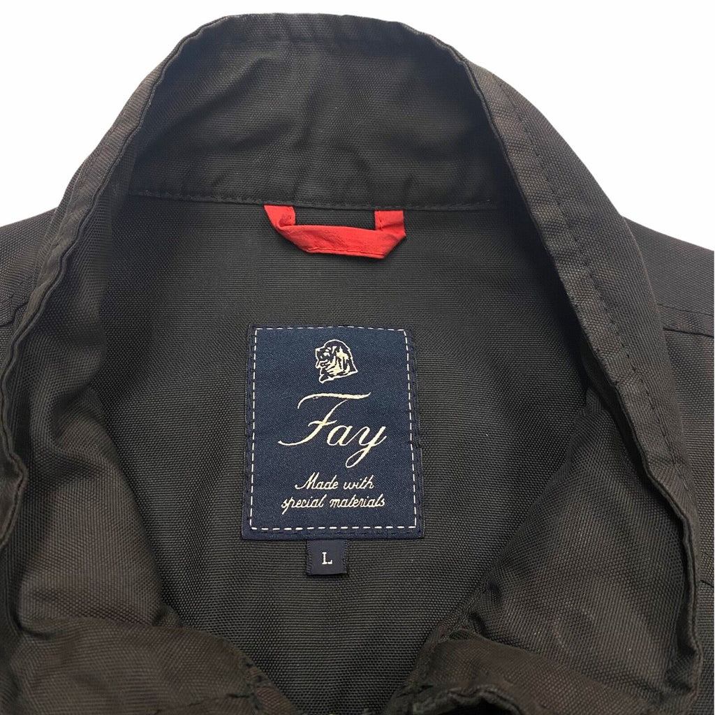 Fay Men's Utility Bomber Jacket | Vintage Luxury High End Designer Black Large | Vintage Messina Hembry | Thrift | Second-Hand Messina Hembry | Used Clothing | Messina Hembry 