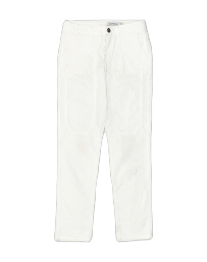 JECKERSON Womens Straight Chino Trousers W28 L27 White Cotton | Vintage | Thrift | Second-Hand | Used Clothing | Messina Hembry 
