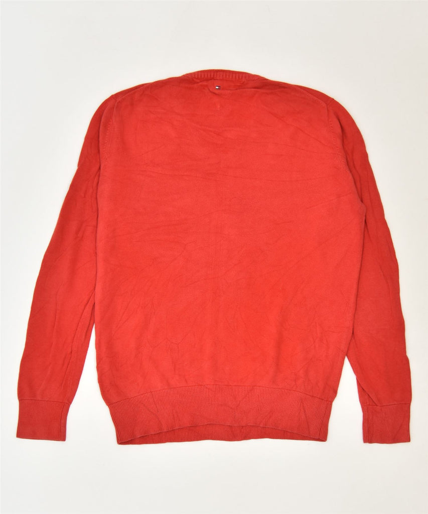 TOMMY HILFIGER Boys V-Neck Jumper Sweater 15-16 Years Red Classic | Vintage | Thrift | Second-Hand | Used Clothing | Messina Hembry 