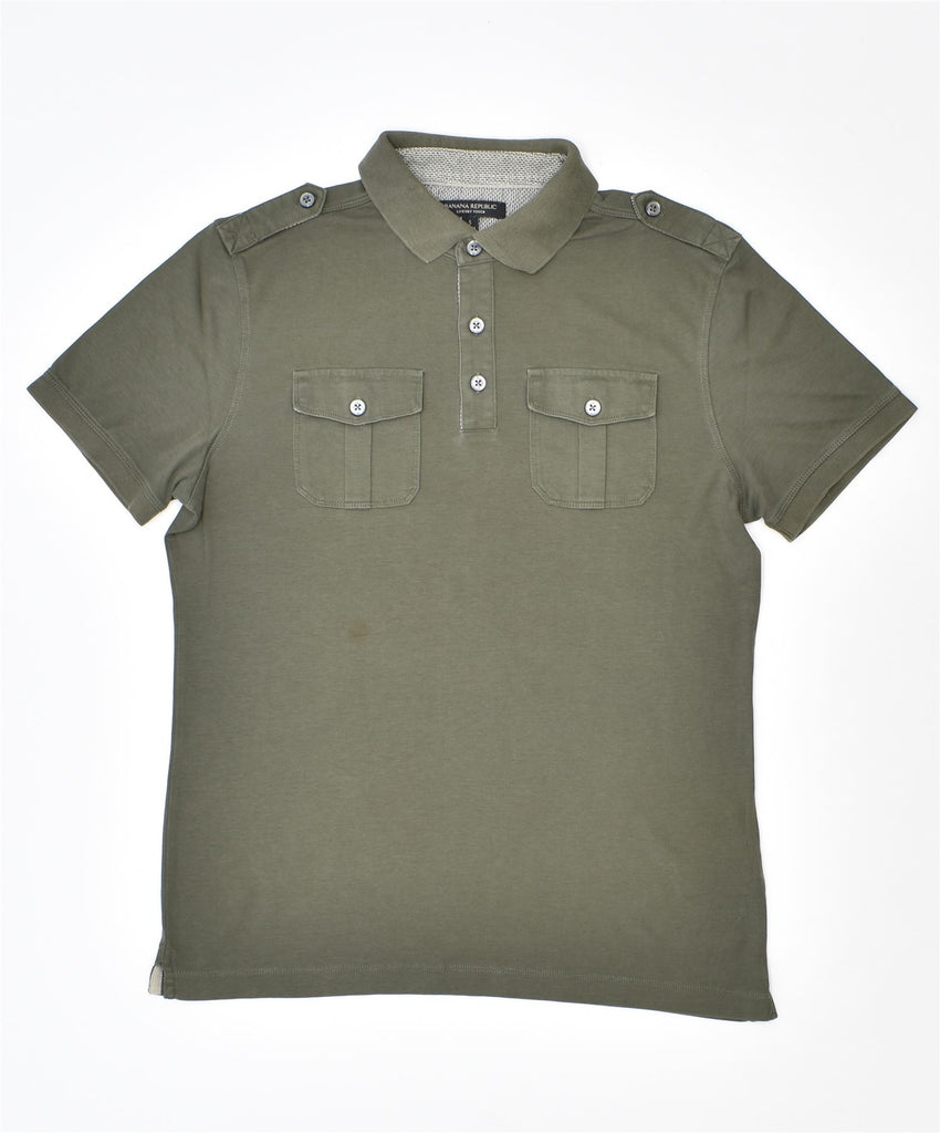 BANANA REPUBLIC Mens Polo Shirt Small Green Cotton | Vintage | Thrift | Second-Hand | Used Clothing | Messina Hembry 