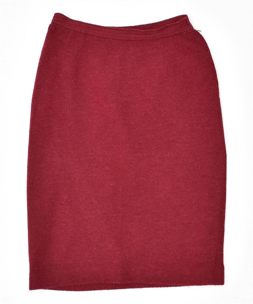 LAMBERS Womens Pencil Skirt IT 44 Medium W28 Burgundy Vintage | Vintage | Thrift | Second-Hand | Used Clothing | Messina Hembry 