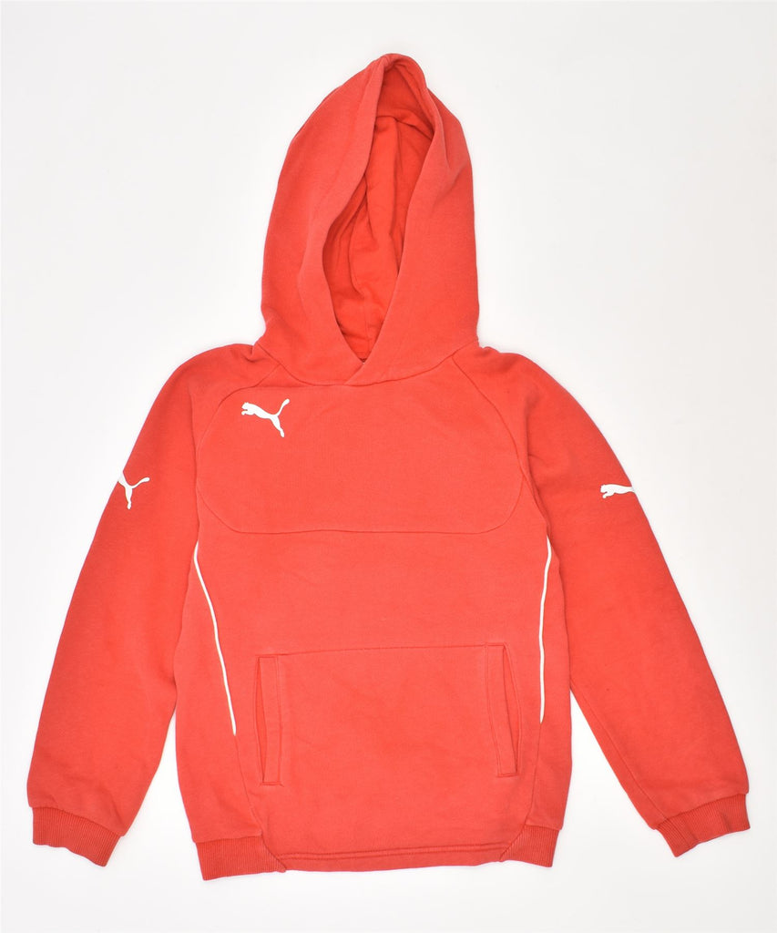 PUMA Girls Hoodie Jumper 7-8 Years Red Cotton | Vintage | Thrift | Second-Hand | Used Clothing | Messina Hembry 